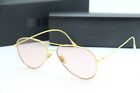 NEW CUTLER AND GROSS OF LONDON M:1266 C:GPL-DPPI GOLD AUTHENTIC SUNGLASSES 58-14