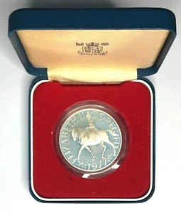 1977 Royal Mint UK - Queen Elizabeth II - Silver Jubilee Crown Proof MINT - Imagen 1 de 3