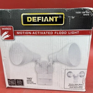 Defiant 180 Degree White Motion-Sensing Outdoor Security Light - Picture 1 of 6