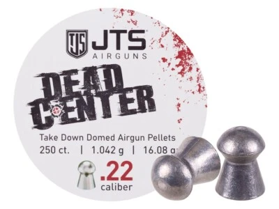JTS Airguns 250 Count DEAD CENTER Domed 5.5mm .22 Caliber 16.08gr Pellets