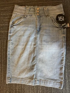 Falda vaquera Own5 talla única lápiz S con bolsillos delanteros longitud 22 pulgadas - Imagen 1 de 10