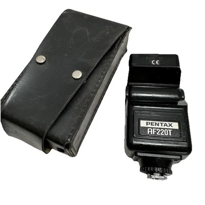 Pentax AF 220T Shoe Mount Flash for Pentax SLR DSLR AF Bounce GN22 (m/ISO 100) - Image 1 of 3