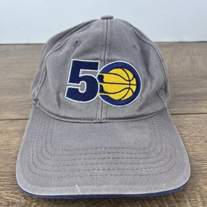 Indiana Pacers Hat NBA 50 Years Hat Gray Adjustable Adult Size NBA Hat Gray Cap - Picture 1 of 12