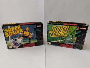 Super Fútbol y Super Tenis SNES Completo NTSC (EE. UU.) Buen Estado - Imagen 1 de 15