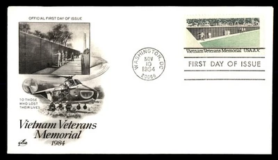 Mayfairstamps US FDC 1984 Vietnam Vets Memorial Helicopter Soldiers First Day Co - Image 1 of 2