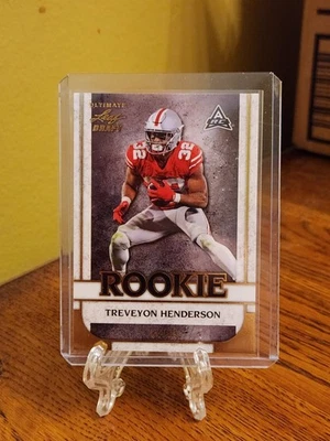 2022 Leaf Ultimate Draft Gold #06 Treveyon Henderson RC, S#/99 - Image 1 of 3