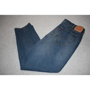 Levis 541 Jeans Mens Size 44 x 34 Stretch Straight Fit Blue Cotton Blend Denim - Picture 1 of 8