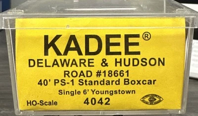Kadee Cars HO RTR #4042 40’ PS-1 Standard Boxcar Delaware & Hudson 18661 NIB - Image 1 of 4