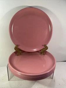 SET OF 8 RUBBERMAID MELAMINE 10” DINNER PLATES Pink - Picture 1 of 4