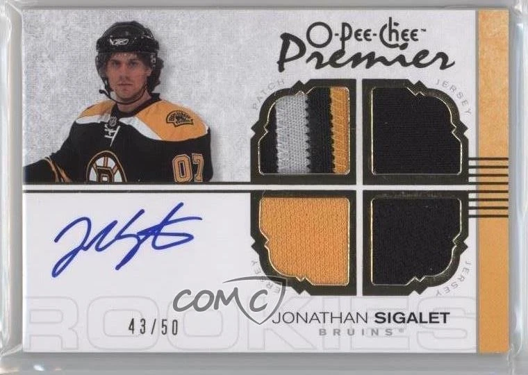 2007-08 O-Pee-Chee Premier Gold /50 Jonathan Sigalet #127 Rookie RC - Image 1 of 2