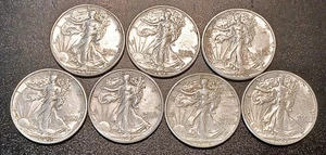 Medio dólar Walking Liberty 1941-1947-D de alto grado (todo como nuevo en D) - Imagen 1 de 2