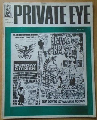 Private Eye Issue 26 - 14th December 1962. Complete, some minor faults / marks. - Image 1 of 2