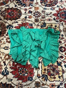 New with Tag Anthropologie Green Boho Ruffle Cropped Tube Top Size XL flaw - Picture 1 of 6