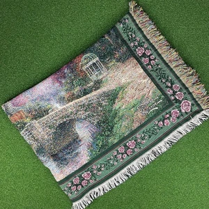 Vintage Thomas Kinkade Maler des Lichts Wandteppich Überwurf Decke 42"x 64" - Bild 1 von 8