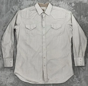 Ely Cattleman Shirt Mens XLT Western Pearl Snap Chest Pockets Cowboy Light Taupe - Picture 1 of 21