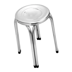 Tabouret de bar empilable, facile à nettoyer, pratique, en métal, - Picture 1 of 6