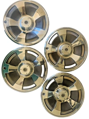 66 Corvette Original Hubcaps (set of 4)..No Spinners  (Used-OEM) GM #3964518 - Image 1 of 2