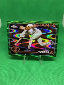 Aggiornamento Topps Chrome 2024 Tyler Rogers Green Raywave #/99 Giants #USC112 - Foto 1 di 2