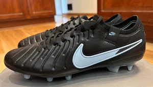 Nike Legend 10 Elite FG Black Light Blue DV4328 003 Men's Size 9 - Picture 1 of 10