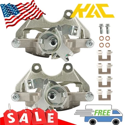 Rear Brake Calipers w/ Bracket For 06-11 Buick Lucerne 06-11 Cadillac DTS Set - Image 1 of 4