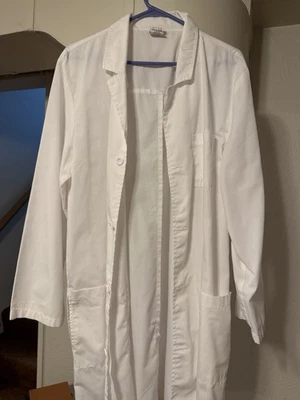 x2 Dickies Unisex A EDS Signature 40" Lab Coat 3 Pockets  83403 White Medium NWT - Image 1 of 3