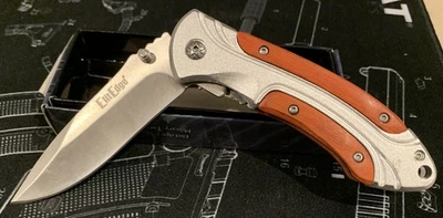 Elite Edge Liner锁口袋刀-木质和不锈钢-10-860SL — 第 1/3 张图片