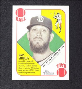 2015 Topps Heritage '51 Collection Mini Red Back #59 James Shields - NM-MT
