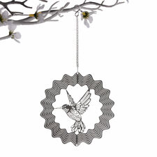 3D Stainless Steel Wind Spinner Hummingbird Wind Chime Shape of Sun Home Decor