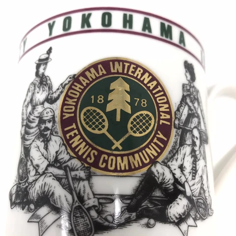 Yokohama International Tennis Community Japan Vintage Coffee Mug Marui Tea Cup Cover