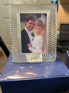 Mikasa Polished Portraits 3”x3” Crystal Self Standing Picture Frame In Box - Picture 1 of 12