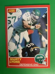 1989 Score Marty Lyons #160 New York Jets - Picture 1 of 2