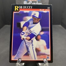 1991 Score Rob Ducey #821 Toronto Blue Jays