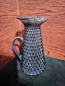 Beautiful Purple Glass Cut Pitcher - Picture 1 of 6