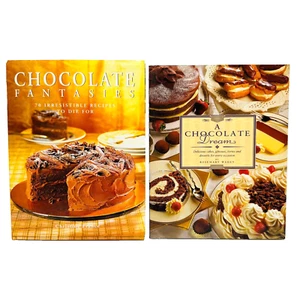 Chocolate Cooking Book Bundle Lot Fantasies Dream Dessert Recipes Vintage 1998 - Picture 1 of 20