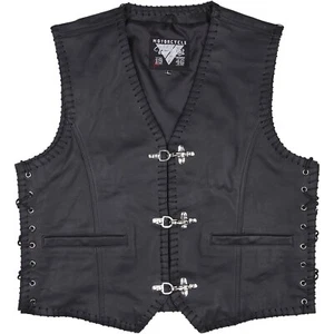 Herren Biker Leder Weste - Modeka Badlands - Retro Vintage Weste - Bild 1 von 3