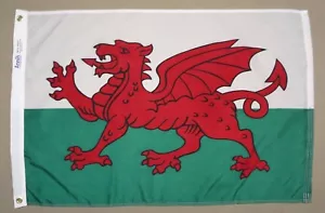 Wales Indoor Outdoor Parade Color Guard Dyed Nylon Flag All Larger Sizes - Picture 1 of 6