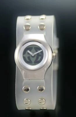 Fossil Grande Tic Orologio Donna Plastica Trasparente Acciaio Inox Argento Res - Immagine 1 di 3