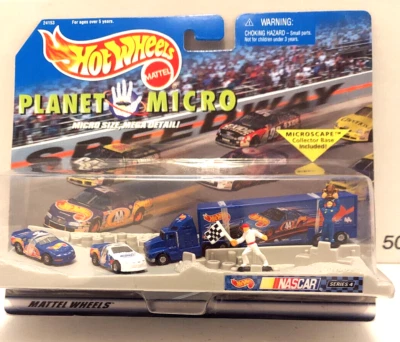 Coche blanco Hot Wheels Mattel Planet Micro Nascar Serie 4 raro 50 aniversario Foto 1 de 4