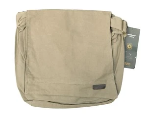 Members Men's Simple Green Canvas Shoulder Messenger Bag Flapover New Sale - Picture 1 of 3