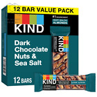 Kind Nut Bars 1.4 Oz (Pack Of 12), Dark Chocolate Nuts Sea Salt | Protein Bar