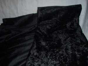 Black Velour Material Fabric 1 Large Piece 20'-6" x 4'-10" 3 Pounds 8 oz. New - Picture 1 of 4
