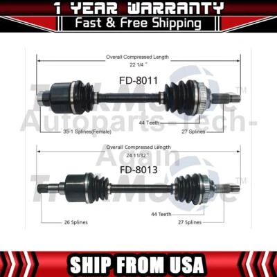 Eje articulado conductor delantero pasajero CV para Ford Contour 2000-1995 1996 Foto 1 de 3