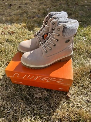 Botas con cordones Lugz WCNYFE-682 convoy de piel sintética al tobillo tacón medio 2-3" para mujer Foto 1 de 4