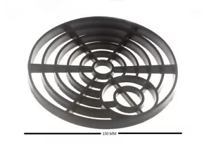 Cubierta de drenaje de rejilla Gulley negra PVC 6 pulgadas 150 mm paquete redondo de 4 - Imagen 1 de 1