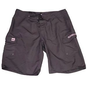 Quicksilver Men’s sz 38 Cargo Board Shorts Pockets Black - Picture 1 of 8