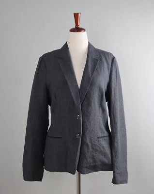 LAFAYETTE 148 New York $498 Light 100% Linen Notch Blazer Jacket Top Size 14 - Image 1 of 4