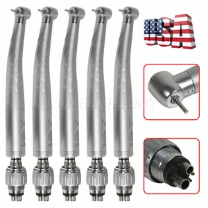 1-5 Dental Standard Head High Speed Handpiece with 4 Hole Coupler Swivel 360° - Picture 1 of 14