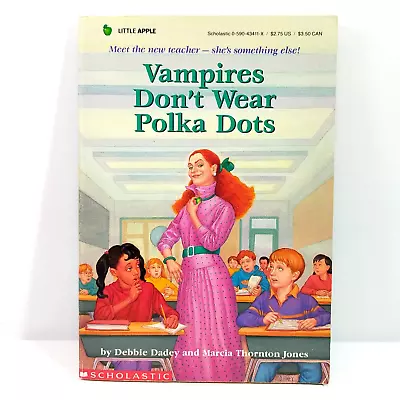 Vampires Don't Wear Polka Dots Debbie Dadey Vintage Paperback Book 1990 - Image 1 of 4
