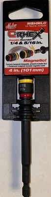 Malco C-RHEX 4" Dual Sided (1/4" & 5/16") Reversible Magnetic Hex Driver, MSHMLC - Image 1 of 4