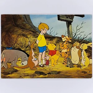 Winnie the Pooh Postcard Tigger Eeyore Piglet Kanga Roo Owl Rabbit Gopher Disney - Picture 1 of 2